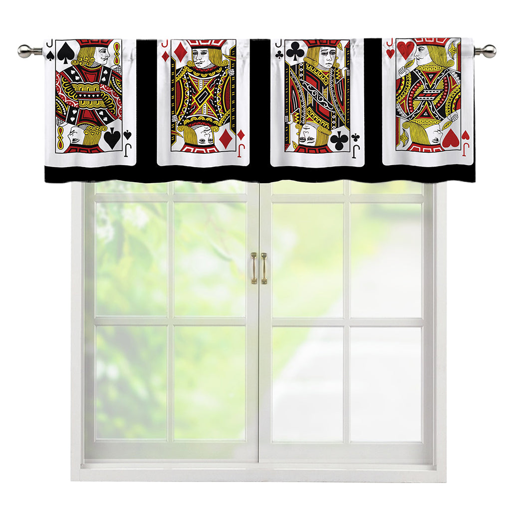 Four Jacks Playing Cards Print Window Valance