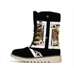 Four Jacks Playing Cards Print Winter Boots