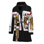 Four Jacks Playing Cards Print Women's Bathrobe