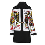 Four Jacks Playing Cards Print Women's Bathrobe