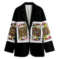 Four Jacks Playing Cards Print Women's Blazer