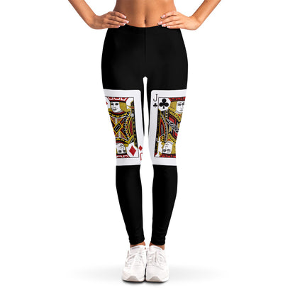 Four Jacks Playing Cards Print Women's Leggings