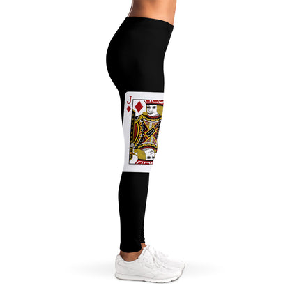Four Jacks Playing Cards Print Women's Leggings