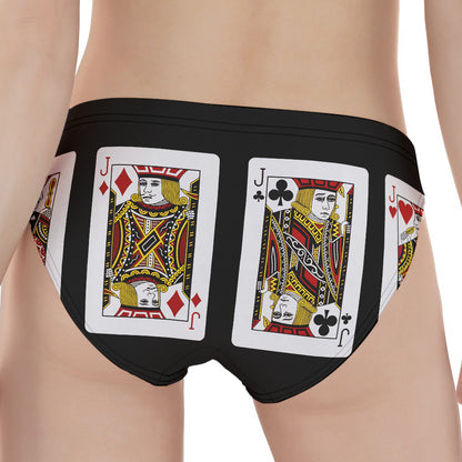 Four Jacks Playing Cards Print Women's Panties
