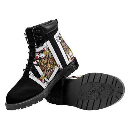 Four Jacks Playing Cards Print Work Boots