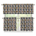 Four Kings Playing Cards Pattern Print 3 Piece Kitchen Curtains