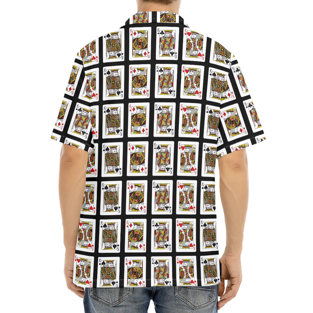 Four Kings Playing Cards Pattern Print Aloha Shirt