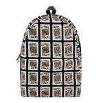 Four Kings Playing Cards Pattern Print Backpack