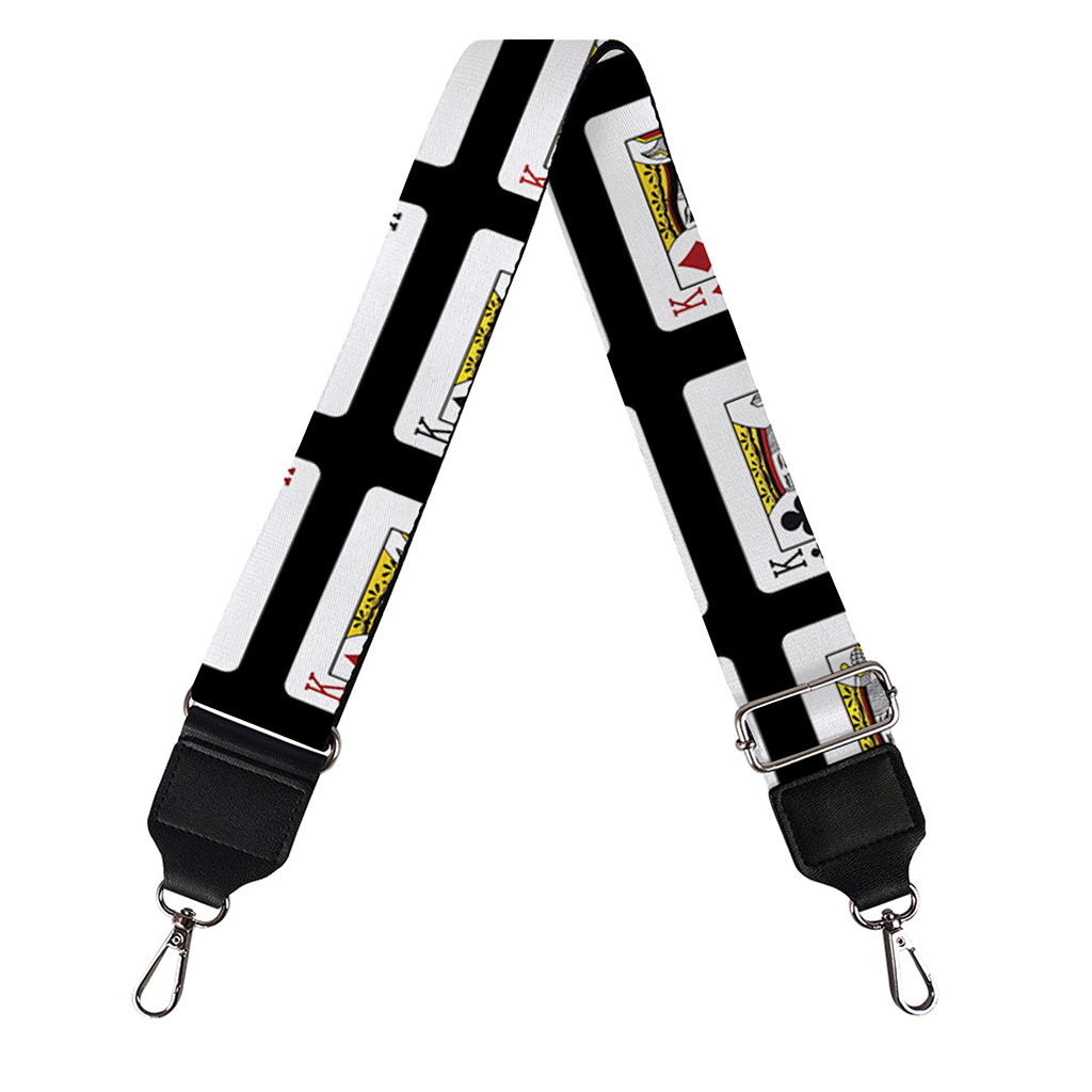 Four Kings Playing Cards Pattern Print Bag Strap