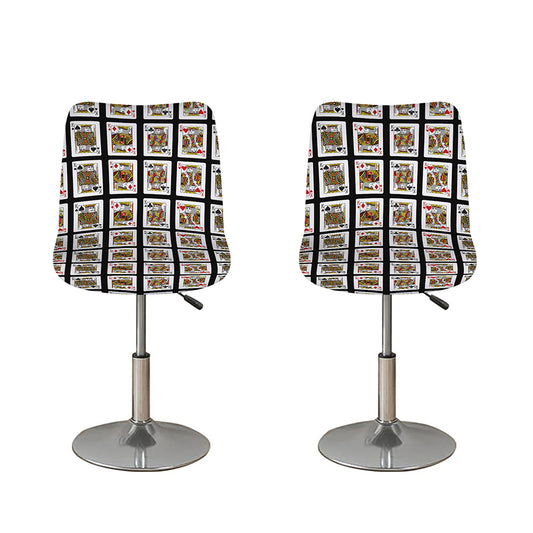 Four Kings Playing Cards Pattern Print Bar Stool Covers