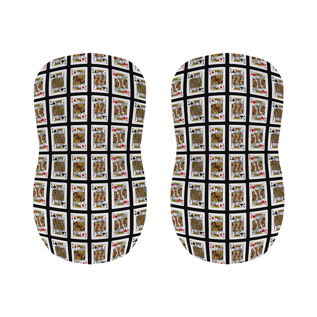 Four Kings Playing Cards Pattern Print Bar Stool Covers