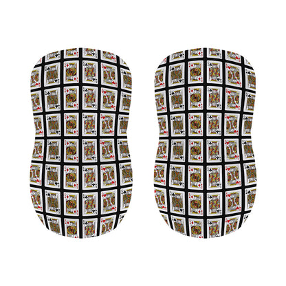 Four Kings Playing Cards Pattern Print Bar Stool Covers