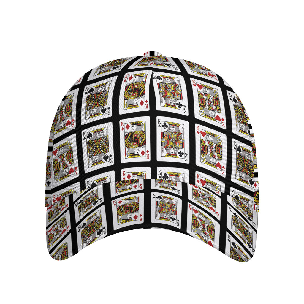 Four Kings Playing Cards Pattern Print Baseball Cap