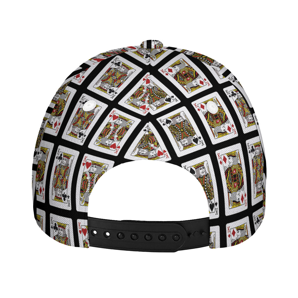Four Kings Playing Cards Pattern Print Baseball Cap