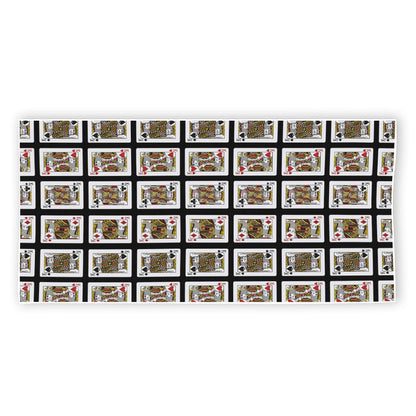 Four Kings Playing Cards Pattern Print Beach Towel