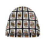 Four Kings Playing Cards Pattern Print Beanie
