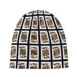 Four Kings Playing Cards Pattern Print Beanie