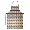 Four Kings Playing Cards Pattern Print Bib Apron With Pocket
