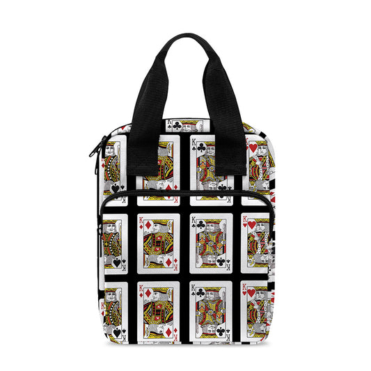 Four Kings Playing Cards Pattern Print Bible Tote Bag