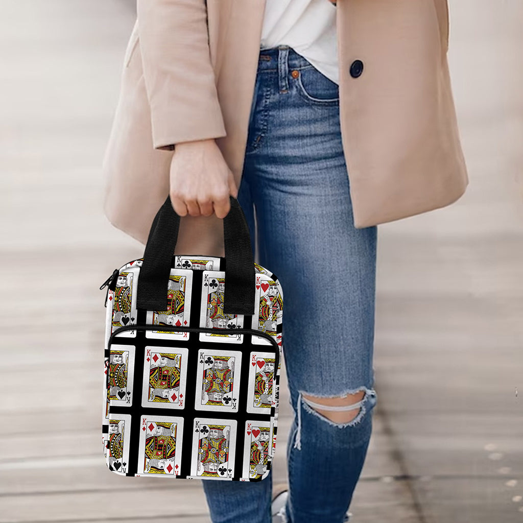 Four Kings Playing Cards Pattern Print Bible Tote Bag