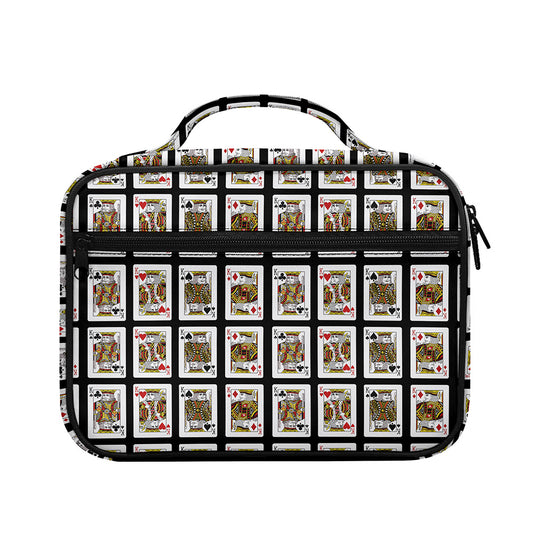 Four Kings Playing Cards Pattern Print Briefcase Bible Bag