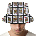 Four Kings Playing Cards Pattern Print Bucket Hat