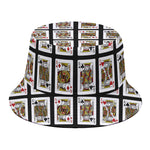 Four Kings Playing Cards Pattern Print Bucket Hat