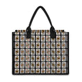 Four Kings Playing Cards Pattern Print Canvas Tote Bag