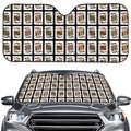 Four Kings Playing Cards Pattern Print Car Windshield Sun Shade