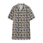 Four Kings Playing Cards Pattern Print Cotton Hawaiian Shirt