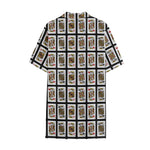 Four Kings Playing Cards Pattern Print Cotton Hawaiian Shirt