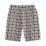 Four Kings Playing Cards Pattern Print Cotton Shorts