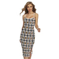 Four Kings Playing Cards Pattern Print Cross Back Cami Dress