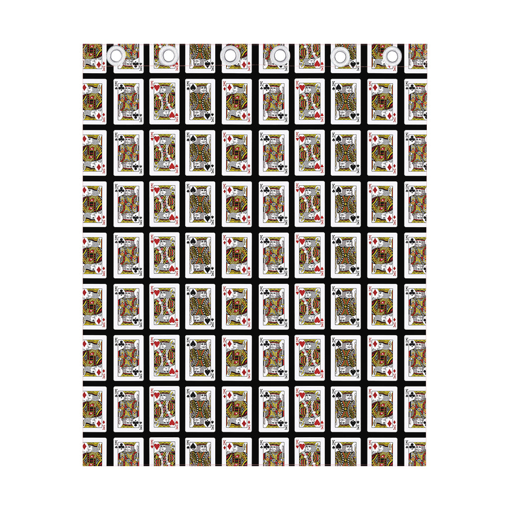 Four Kings Playing Cards Pattern Print Curtain