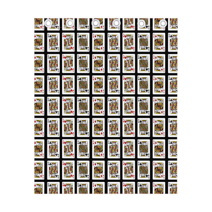 Four Kings Playing Cards Pattern Print Curtain