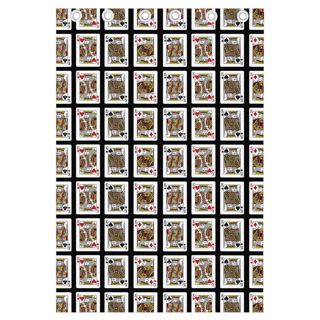 Four Kings Playing Cards Pattern Print Curtain