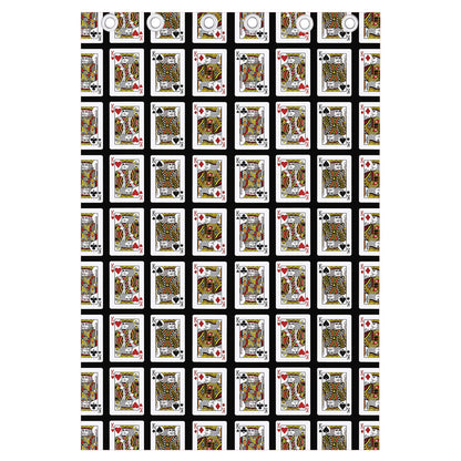Four Kings Playing Cards Pattern Print Curtain