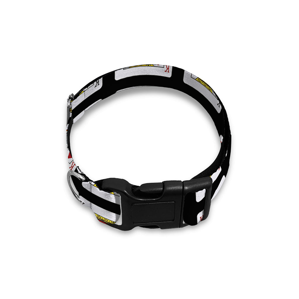 Four Kings Playing Cards Pattern Print Dog Collar
