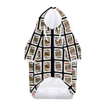 Four Kings Playing Cards Pattern Print Dog Zip Up Hoodie