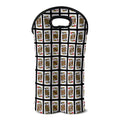 Four Kings Playing Cards Pattern Print Double Neoprene Wine Tote