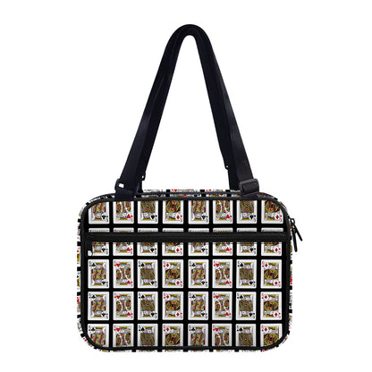 Four Kings Playing Cards Pattern Print Double Strap Bible Bag