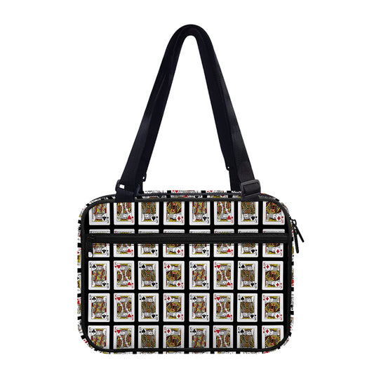 Four Kings Playing Cards Pattern Print Double Strap Bible Bag