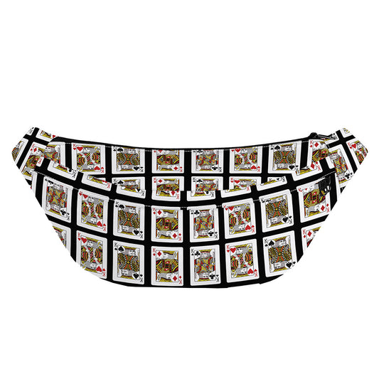 Four Kings Playing Cards Pattern Print Fanny Pack