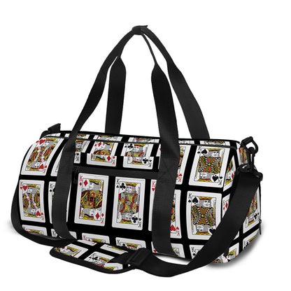 Four Kings Playing Cards Pattern Print Gym Bag