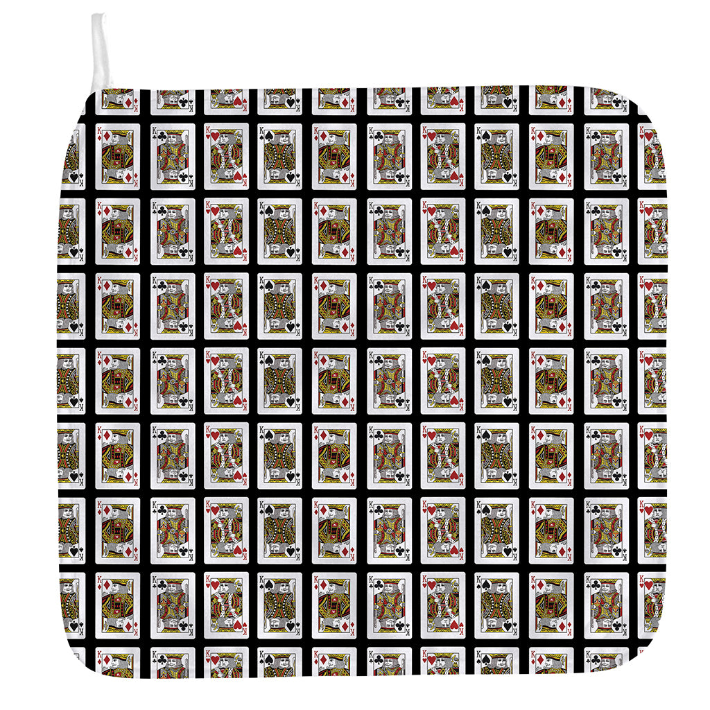 Four Kings Playing Cards Pattern Print Hand Towel