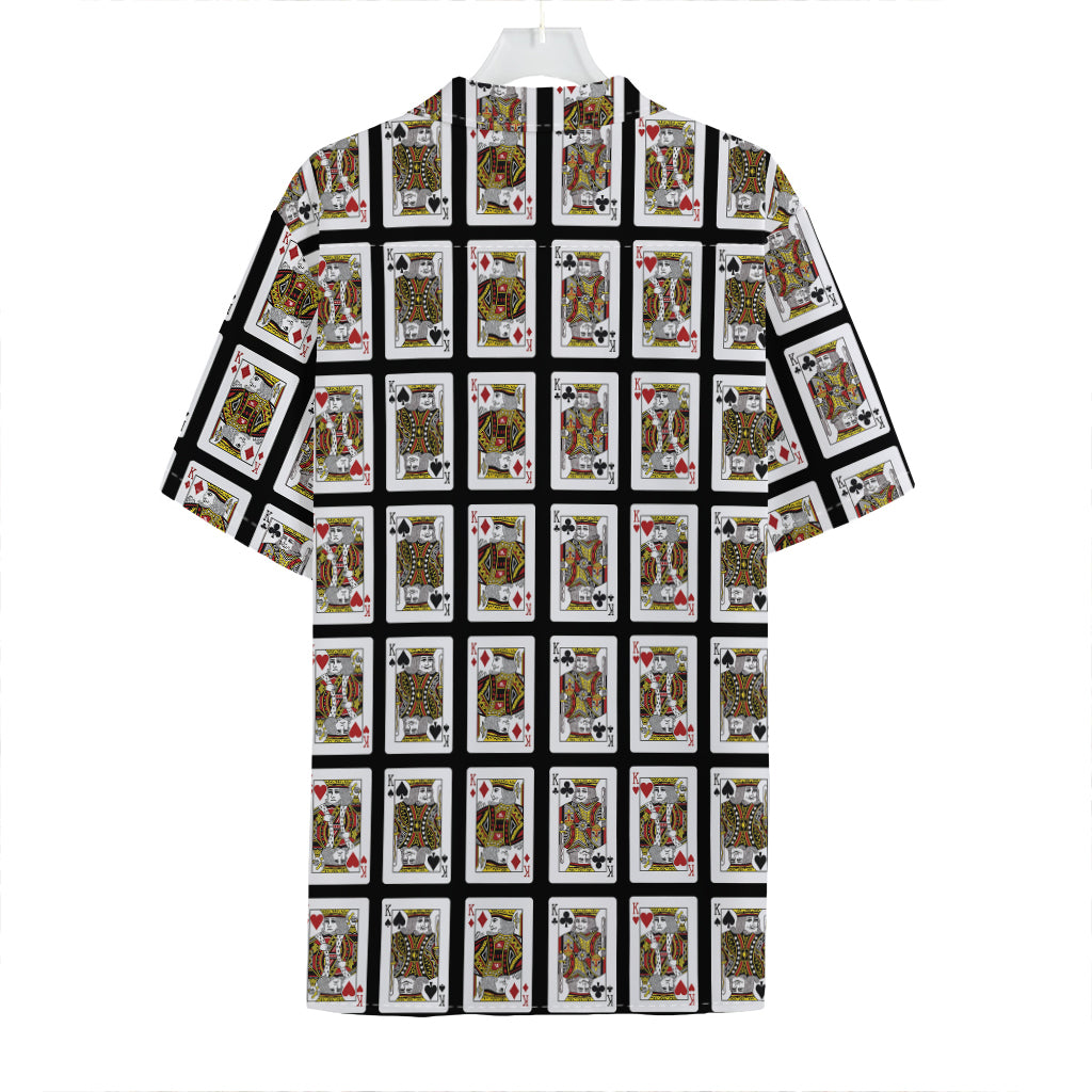 Four Kings Playing Cards Pattern Print Hawaiian Shirt