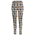 Four Kings Playing Cards Pattern Print High-Waisted Pocket Leggings