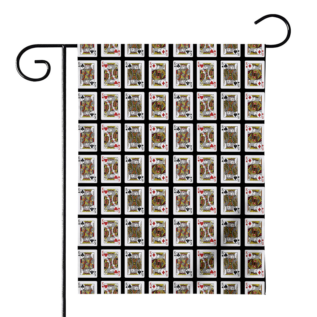 Four Kings Playing Cards Pattern Print House Flag