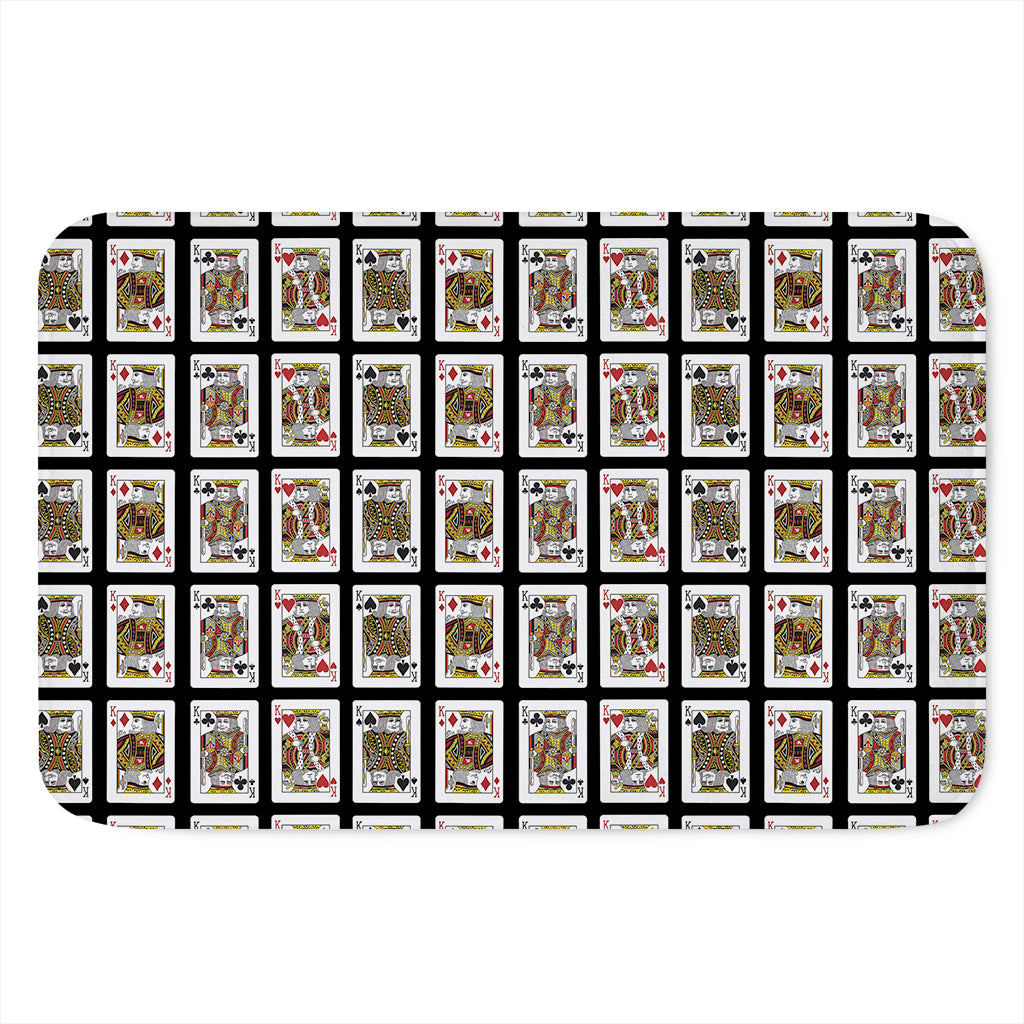 Four Kings Playing Cards Pattern Print Indoor Door Mat