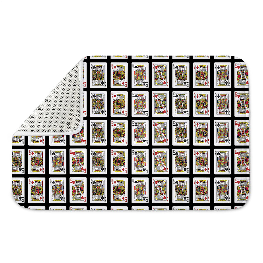 Four Kings Playing Cards Pattern Print Indoor Door Mat